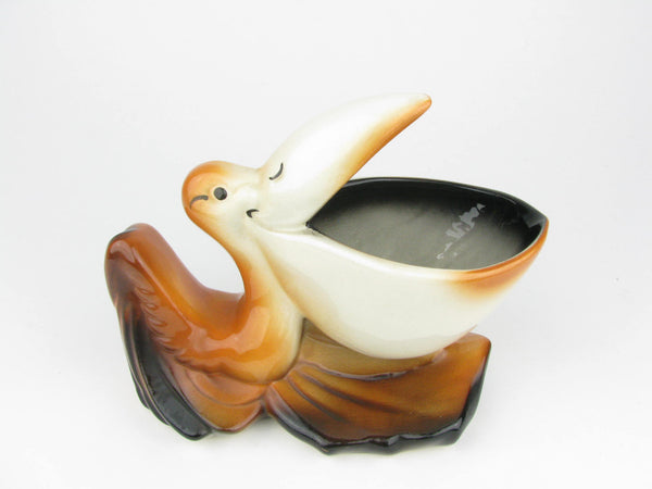 Vintage Pelican Shaped Ceramic Planter