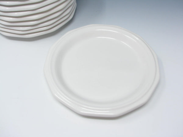 Vintage Pfaltzgraff Heritage White Ceramic Salad or Cake Plates Designed by Georges Briard - 10 Pieces