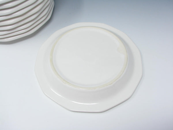 Vintage Pfaltzgraff Heritage White Ceramic Salad or Cake Plates Designed by Georges Briard - 10 Pieces