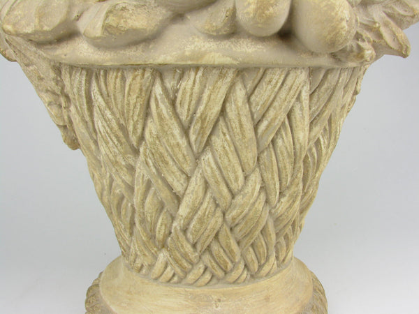 Vintage French Market Basket Topiary or Centerpiece in DuraStone Style Material