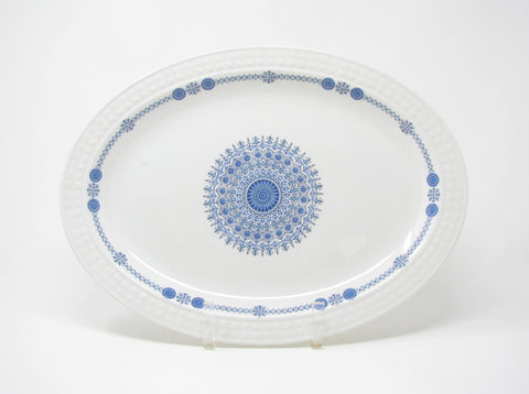 Vintage Pontesa Castillian Collection Granada Ironstone Platter with Blue Medallion