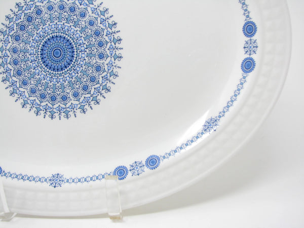 Vintage Pontesa Castillian Collection Granada Ironstone Platter with Blue Medallion