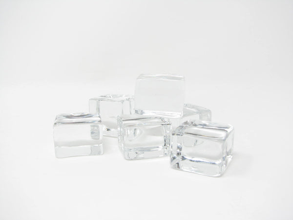 edgebrookhouse - Vintage Princess House Crystal Clear Ice Cubes - 6 Pieces