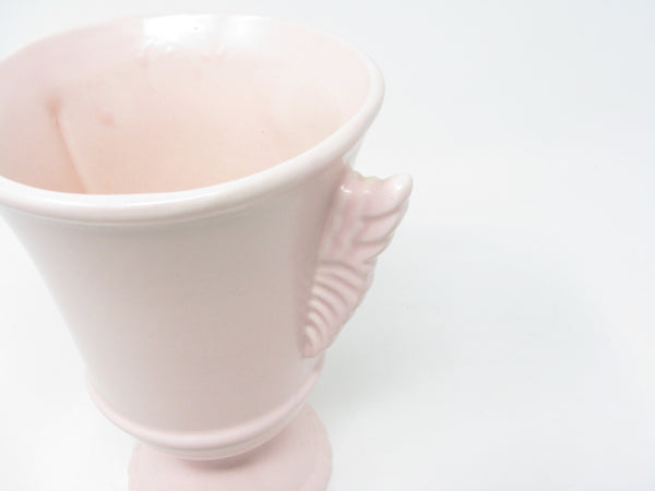 Vintage Red Wing Pink Pottery Vase with Wings 1090