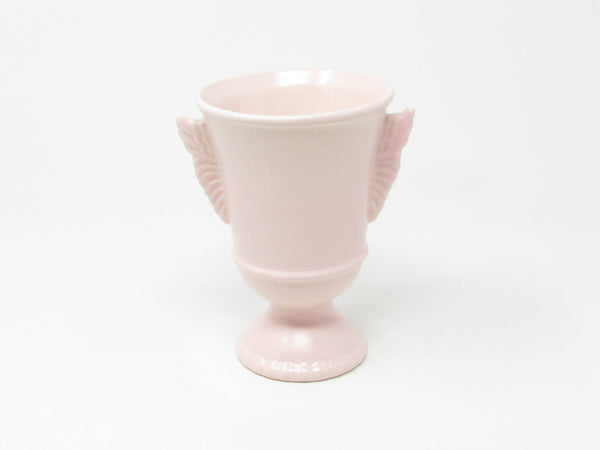 Vintage Red Wing Pink Pottery Vase with Wings 1090