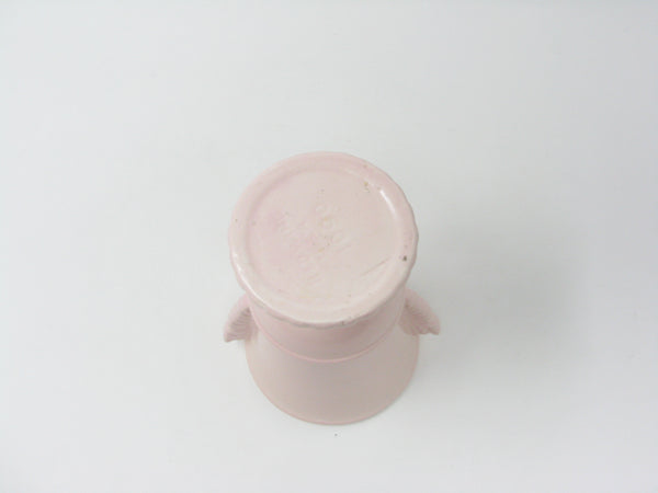 Vintage Red Wing Pink Pottery Vase with Wings 1090
