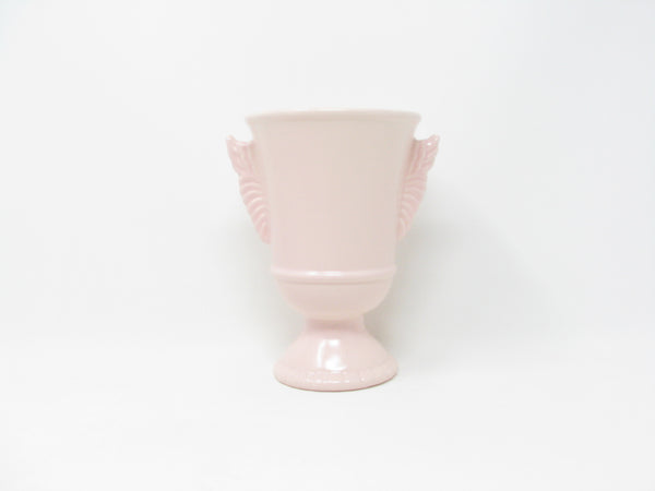 Vintage Red Wing Pink Pottery Vase with Wings 1090