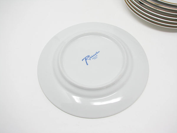 edgebrookhouse Vintage Rosanna Cheers Salad Plates with Wine Labels Made in Italy - 8 Pieces