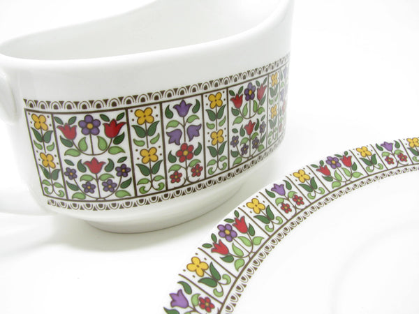 Vintage Royal Doulton England Fireglow Gravy Boat with Underplate