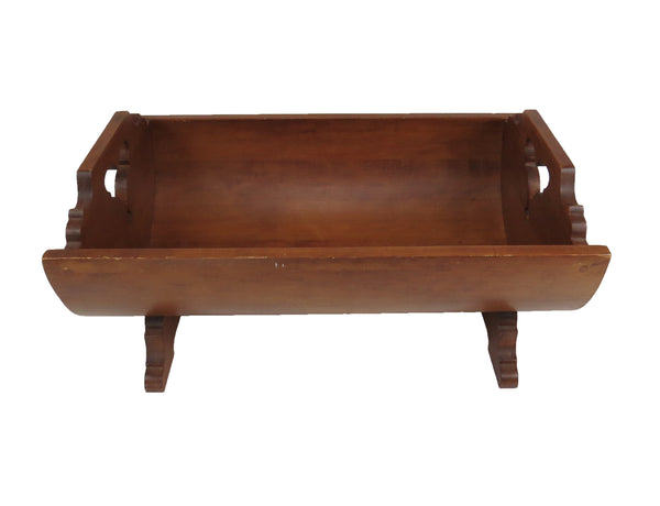 edgebrookhouse - Vintage Scandinavian Custom Made Solid Walnut Baby Crib