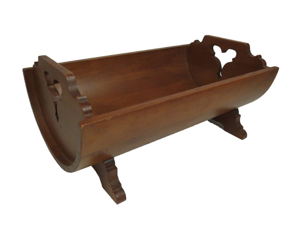 edgebrookhouse - Vintage Scandinavian Custom Made Solid Walnut Baby Crib