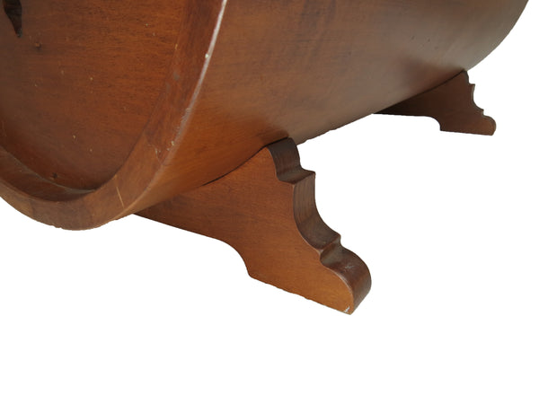 edgebrookhouse - Vintage Scandinavian Custom Made Solid Walnut Baby Crib