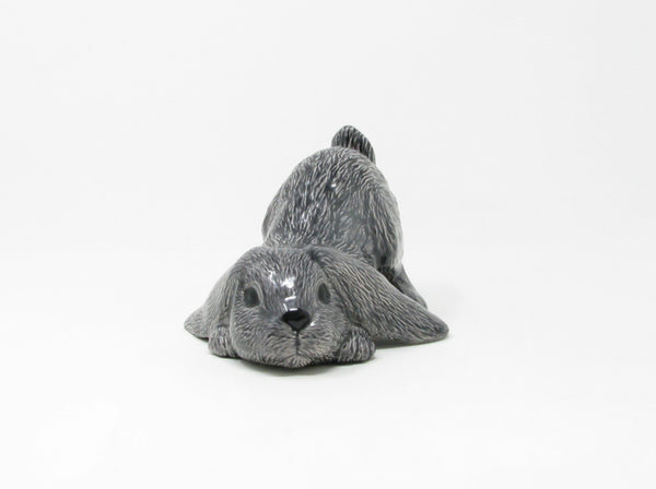 Vintage Scioto Ceramic Rabbit Bunny Figurine in Gray