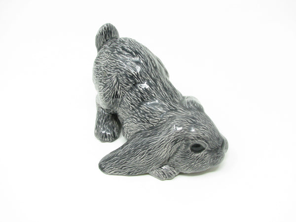 Vintage Scioto Ceramic Rabbit Bunny Figurine in Gray