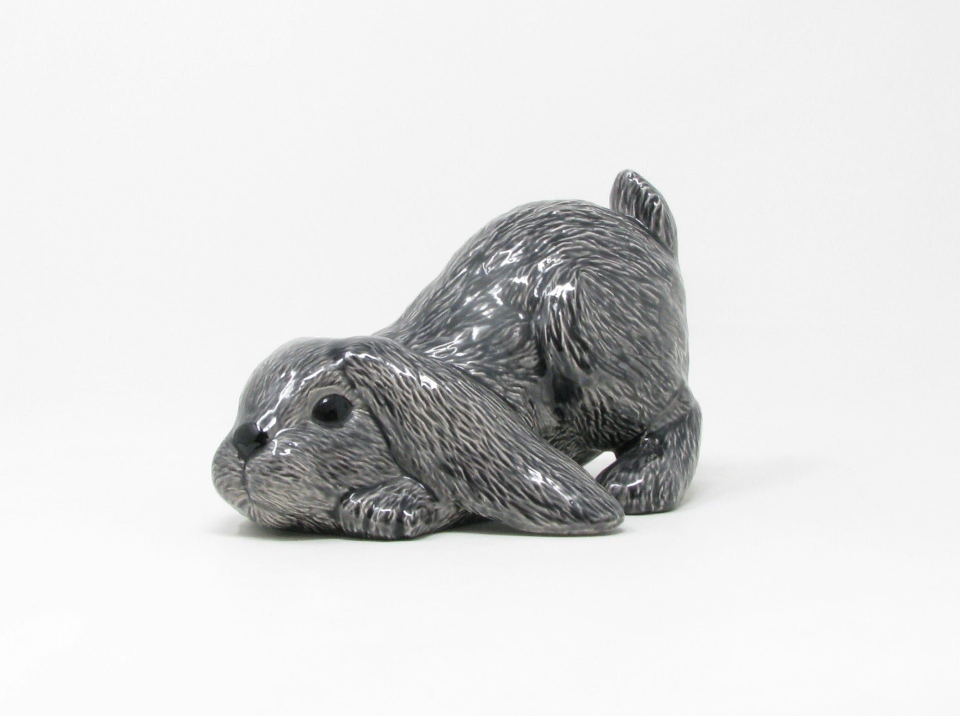 Vintage Scioto Ceramic Rabbit Bunny Figurine in Gray