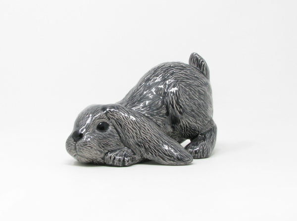 Vintage Scioto Ceramic Rabbit Bunny Figurine in Gray