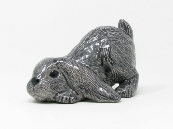Vintage Scioto Ceramic Rabbit Bunny Figurine in Gray