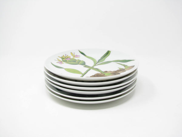 edgebrookhouse Vintage Shafford Botanical Herb Seed Salad Plates - 6 Pieces