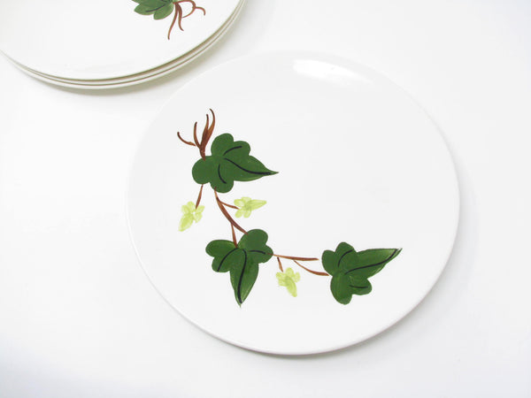 Vintage Southern Pottery Blue Ridge Baltic Ivy Ironstone Dinner Plates - 4 Pieces