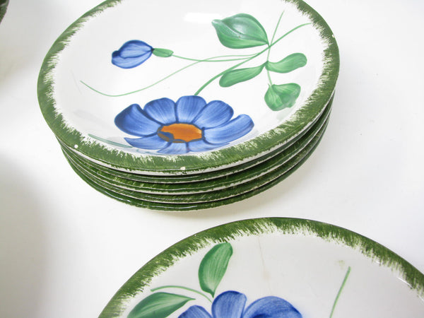 Vintage Southern Pottery Blue Ridge Southern Special Floral Luncheon Dinnerware Set - 38 Pieces