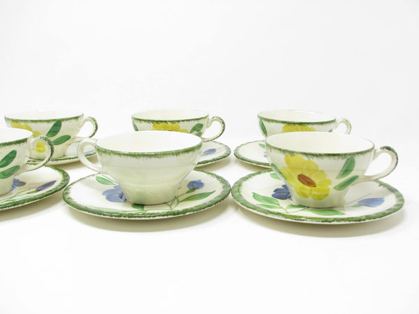 Vintage Southern Pottery Blue Ridge Southern Special Floral Luncheon Dinnerware Set - 38 Pieces