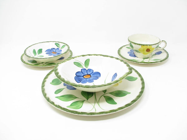 Vintage Southern Pottery Blue Ridge Southern Special Floral Luncheon Dinnerware Set - 38 Pieces