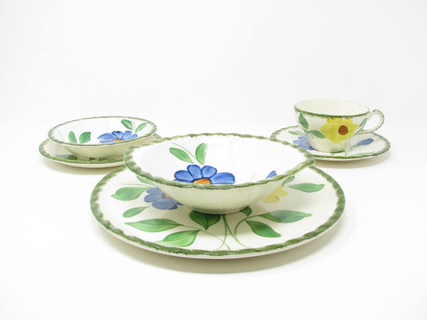 Vintage Southern Pottery Blue Ridge Southern Special Floral Luncheon Dinnerware Set - 38 Pieces