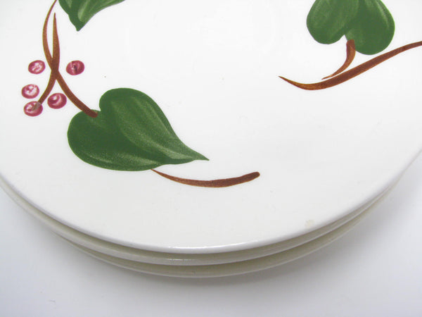 Vintage Southern Pottery Blue Ridge Stanhome Ivy Ironstone Cups & Saucers - 8 Pieces