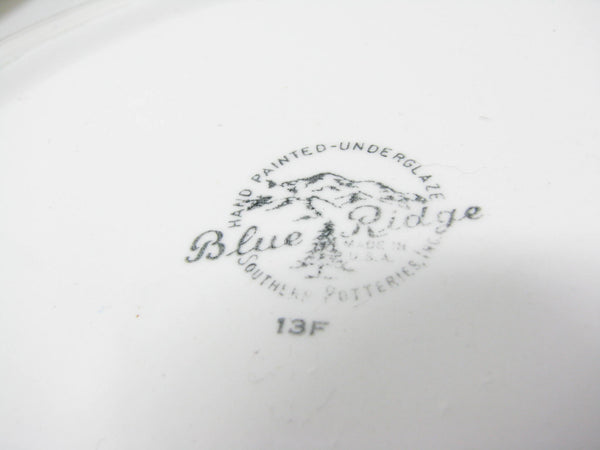Vintage Southern Pottery Blue Ridge Stanhome Ivy Ironstone Dinner Plates - 6 Pieces