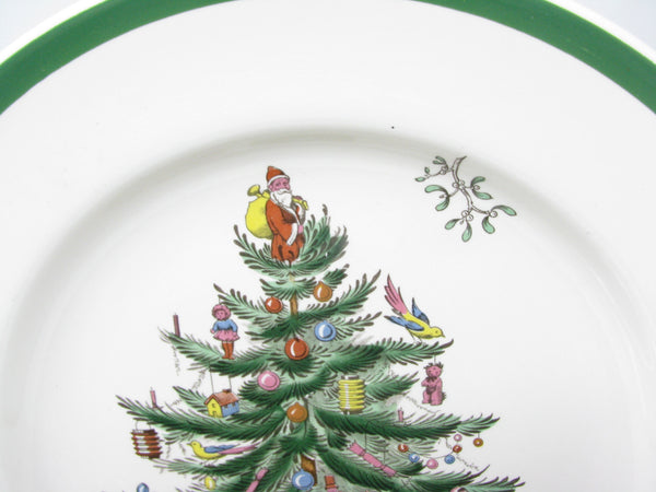 Vintage Spode Christmas Tree Dinner Plates Made in England - 10 Pieces