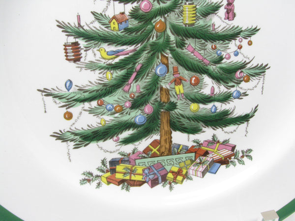 Vintage Spode Christmas Tree Dinner Plates Made in England - 10 Pieces