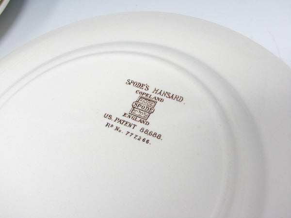 edgebrookhouse - Vintage Spode Mansard Off-White Embossed Earthenware Salad Plates - 8 Pieces