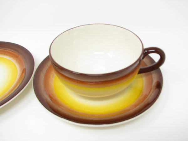 Vintage Vernon Kilns Mexicana Vernonware Cups & Saucers - 8 Pieces