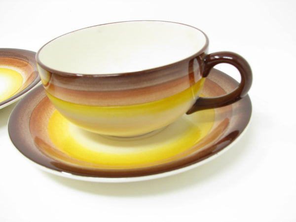 Vintage Vernon Kilns Mexicana Vernonware Cups & Saucers - 8 Pieces