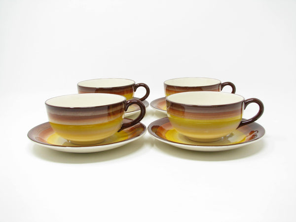 Vintage Vernon Kilns Mexicana Vernonware Cups & Saucers - 8 Pieces