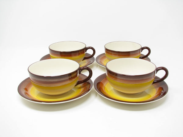Vintage Vernon Kilns Mexicana Vernonware Cups & Saucers - 8 Pieces
