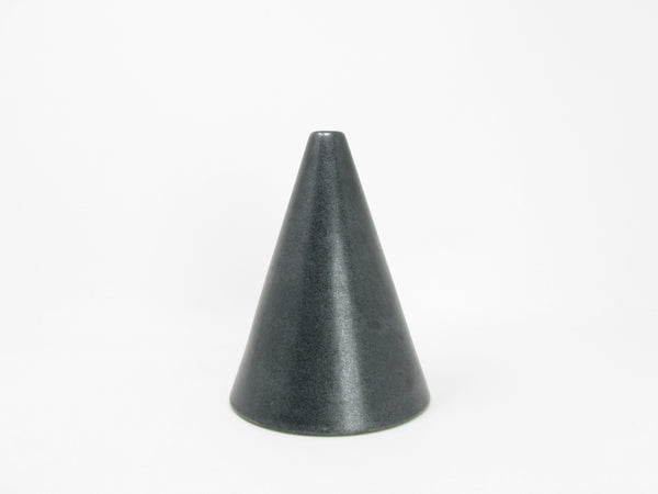 Vintage Victor Carranza for Mikasa Metallic Gunmetal Gray Cone Vase