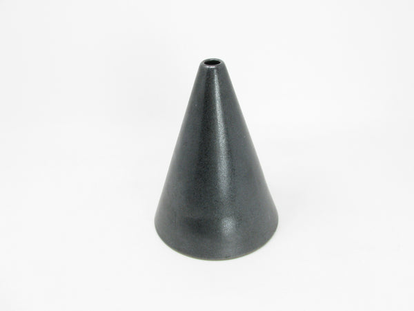 Vintage Victor Carranza for Mikasa Metallic Gunmetal Gray Cone Vase