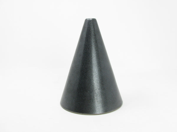 Vintage Victor Carranza for Mikasa Metallic Gunmetal Gray Cone Vase