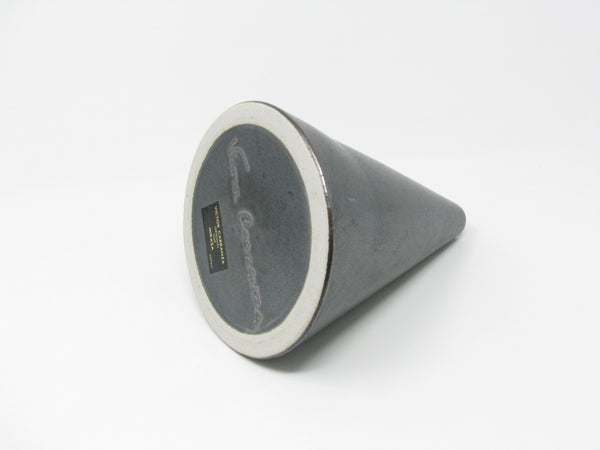 Vintage Victor Carranza for Mikasa Metallic Gunmetal Gray Cone Vase