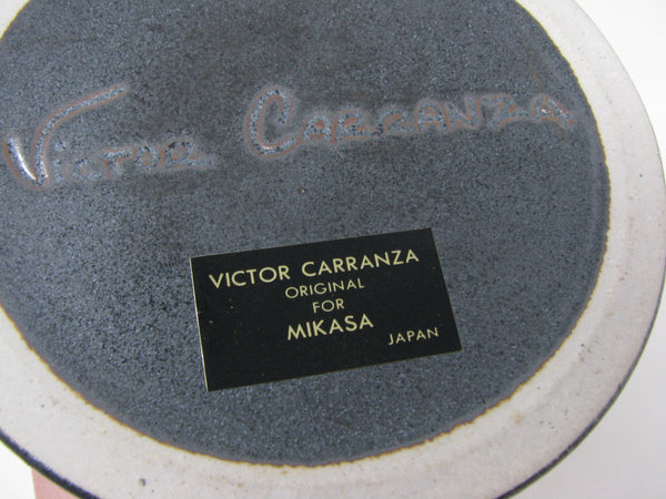 Vintage Victor Carranza for Mikasa Metallic Gunmetal Gray Cone Vase