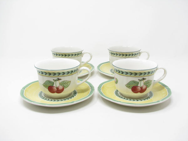 edgebrookhouse Vintage Villeroy & Boch French Garden Fleurence Cups & Saucers - 8 Pieces