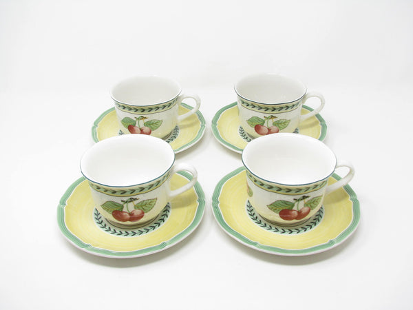 edgebrookhouse Vintage Villeroy & Boch French Garden Fleurence Cups & Saucers - 8 Pieces