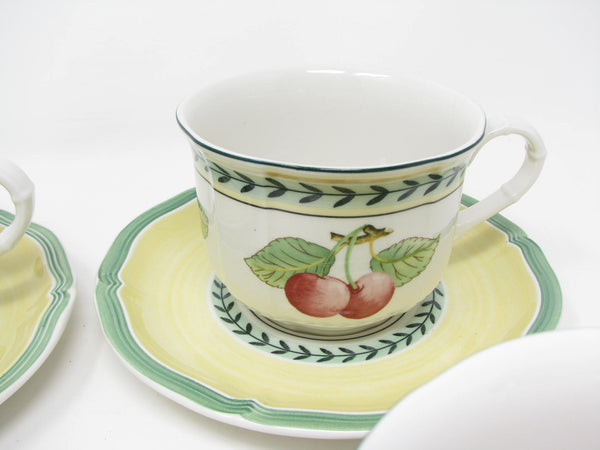 edgebrookhouse Vintage Villeroy & Boch French Garden Fleurence Cups & Saucers - 8 Pieces