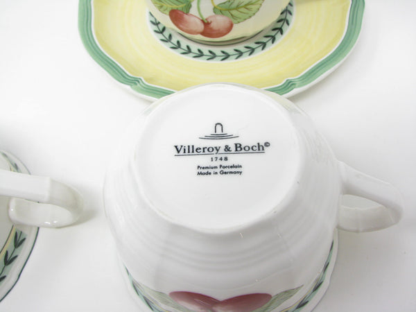 edgebrookhouse Vintage Villeroy & Boch French Garden Fleurence Cups & Saucers - 8 Pieces