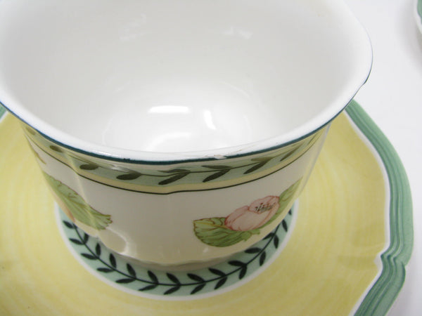 edgebrookhouse Vintage Villeroy & Boch French Garden Fleurence Cups & Saucers - 8 Pieces