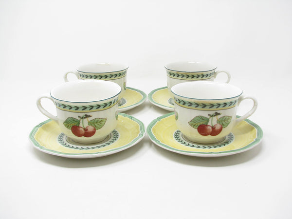 edgebrookhouse Vintage Villeroy & Boch French Garden Fleurence Cups & Saucers - 8 Pieces