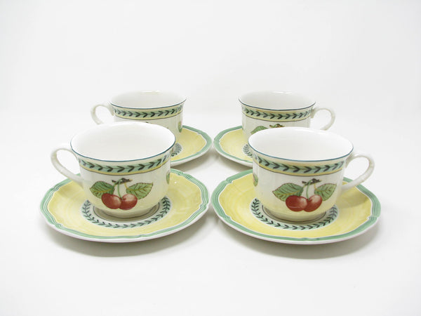 edgebrookhouse Vintage Villeroy & Boch French Garden Fleurence Cups & Saucers - 8 Pieces