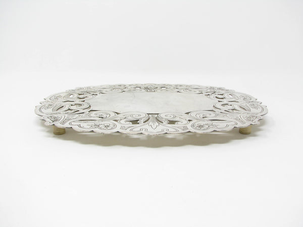 edgebrookhouse - Vintage Wallace Silverplate Footed Trivet 7311