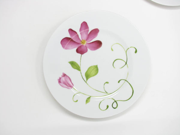 edgebrookhouse Vintage Westbury Court Lyrical Blooms Mixed Floral Plates - 4 Pieces